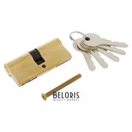 Цилиндровый механизм, 70 мм, английский ключ, 5 ключей, цвет золото