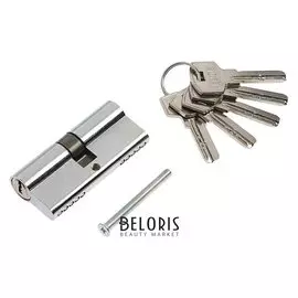 Цилиндровый механизм, 70 мм, перфор. ключ, 5 ключей, цвет хром