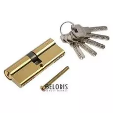 Цилиндровый механизм, 80 мм, перфор. ключ, 5 ключей, цвет золото