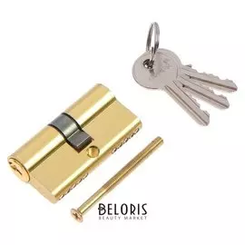 Цилиндровый механизм, алюминиевый ЦМ 60(30/30)-3k Pb,английский ключ, 33*17*60 мм, цвет золо 46470