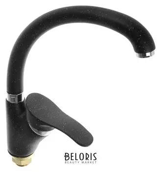 Cмеситель для кухни Accoona A4005f, однорычажный, керамическое покрытие, латунь, черный
