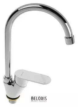 Cмеситель для кухни Accoona A4054, однорычажный, с гайкой, латунь, хром