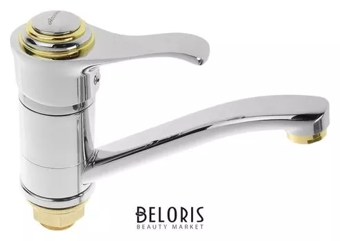 Cмеситель для кухни Accoona A4215, однорычажный, средний излив, с гайкой, латунь, хром