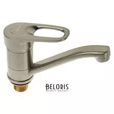 Cмеситель для кухни Accoona A4230a, однорычажный, средний излив, с гайкой, латунь, сатин