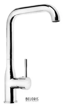 Cмеситель для кухни Accoona A4490-3, однорычажный, высокий излив, латунь, хром