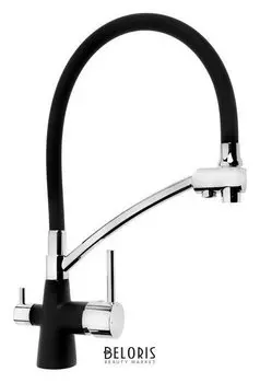 Cмеситель для кухни Accoona A5179ff-13, однорычажный, с выходом для питьевой воды, черный