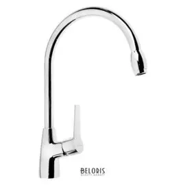 Cмеситель для кухни Accoona A55300, однорычажный, высокий излив, латунь, хром