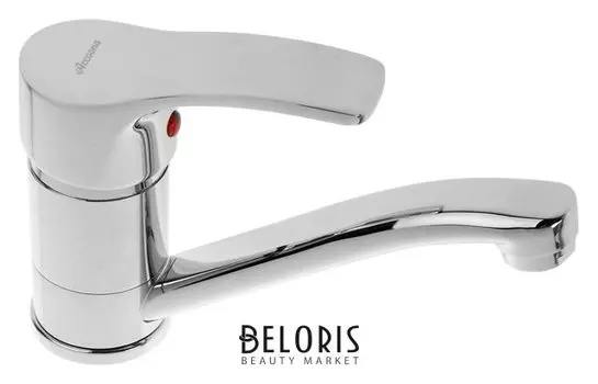 Cмеситель для кухни Accoona A85203, однорычажный, средний излив, силумин, хром