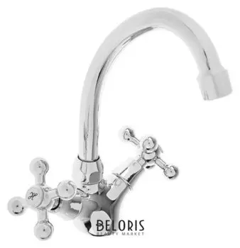 Cмеситель для раковины Accoona A5671, двухвентильный, латунь, хром