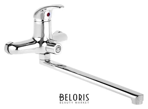 Cмеситель для ванны Accoona A7152, однорычажный, излив 300 мм, с душевым набором, хром