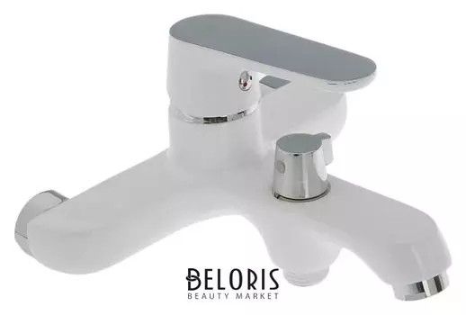 Cмеситель для ванны и душа Accoona A6366g, с душевым набором, силумин, цвет белый