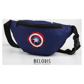 Cумка на пояс «Capitan America»‎, 25 X 6 X 13 см, отдел на молнии, без подклада, Marvel