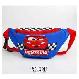 Cумка на пояс «Тачки»‎, 25 X 6 X 13 см, отдел на молнии, без подклада, Disney