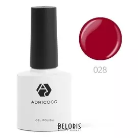 Цветной гель-лак Adricoco №028 темно-красный, 8 мл