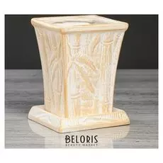 Цветочный горшок "Бамбук" бежевый, 0.6 л