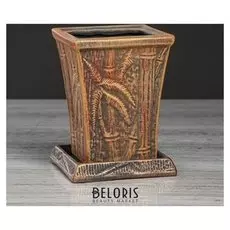 Цветочный горшок "Бамбук" терракотовый, 0.6 л