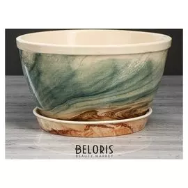 Цветочный горшок "Есения" под мрамор, 3 л