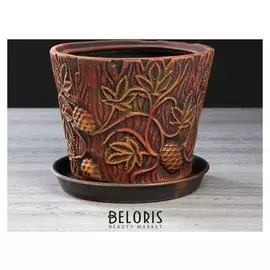 Цветочный горшок "Хмель" терракотовый, 3 л