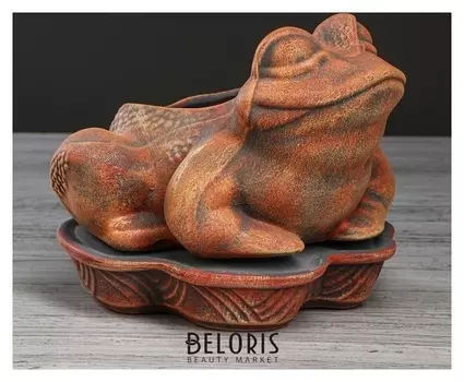 Цветочный горшок "Лягушка" терракотовый, 2 л