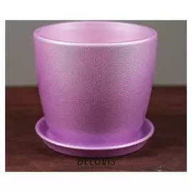 Цветочный горшок "Осень", перламутр, фиолетовый, 0.5 л