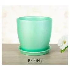 Цветочный горшок "Осень", перламутр, зелёный, 1 л