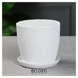 Цветочный горшок "Осень", шёлк, белый, 0.5 л