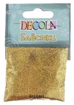 Декор блёстки ЗХК Decola 0.1 мм, 20 г, золото