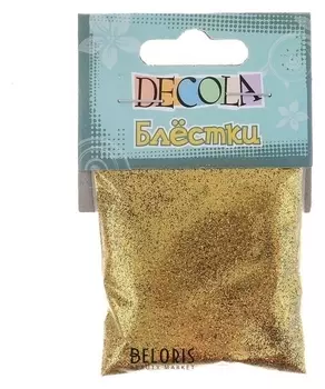 Декор блёстки ЗХК Decola 0.3 мм, 20 г, золото
