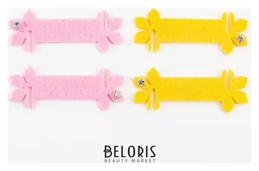 Декор для бокала "Цветы" 4 шт, 7,3 х 3 см, 100% п/э, фетр