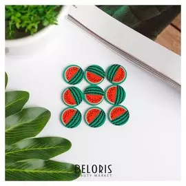 Декор для творчества акрил "Арбуз" набор 10 шт 1,8х1,8 см
