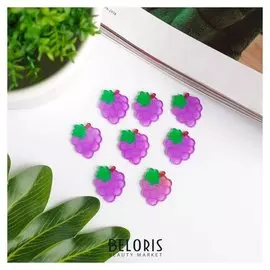 Декор для творчества акрил "Виноград" набор 10 шт блеск 2х1,7 см