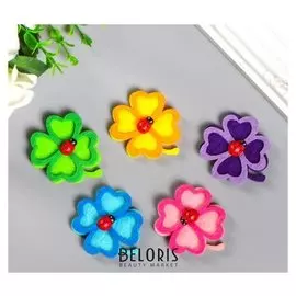 Декор для творчества "Божья коровка на цветке", набор 5 шт.