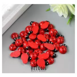 Декор для творчества дерево "Божьи коровки" (Набор 40 шт) 1,1х0,8 см