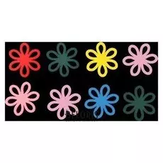 Декор для творчества дерево "Цветок" набор 8 шт 4,8х4,8 см