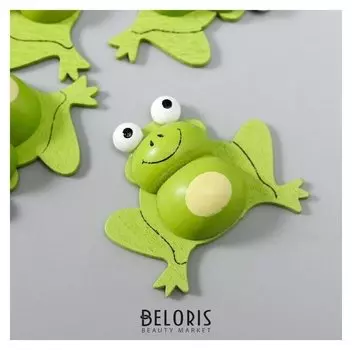 Декор для творчества дерево "Лягушонок" набор 5 шт 3,4х3 см