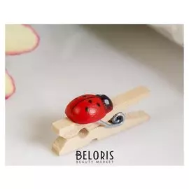 Декор для творчества дерево "Прищепка с божьей коровкой" (Набор 10 шт) 2,6х1 см