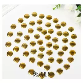 Декор для творчества металл "Кружочки" золото набор 60 шт 1,6х1,6 см