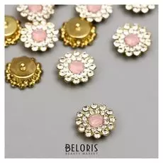 Декор для творчества пластик "Цветок-солнце сиреневый" набор 12 шт 1,4х1,4 см