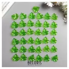 Декор для творчества пластик "Кленовый лист" набор 40 шт 2,2х2,2 см