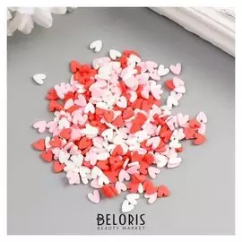 Декор для творчества пластик "Сердечки" 10 гр 0,5х0,5 см