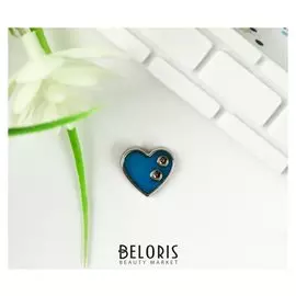 Декор для творчества пластик "Сердечко с точками" набор 20 шт 1,1х1,2 см