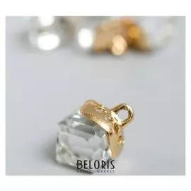 Декор для творчества стекло "Куб-кристалл" бриллиант набор 5 шт 0,8х0,8 см