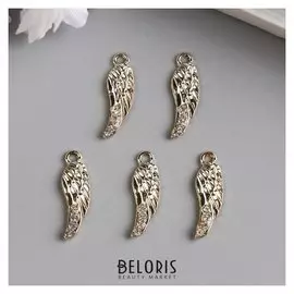 Декор для творчества стразы "Крыло ангела" 2,1х0,7 см