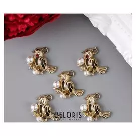 Декор для творчества стразы "Птичка" 2,2х1,9 см