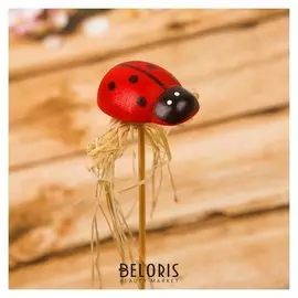 Декор на палочке «Божья коровка»