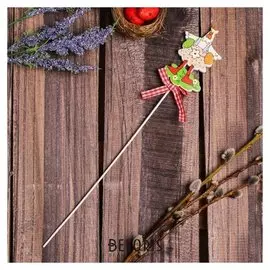 Декор на палочке «Курочка с яйцами» 0.5×4.5×27 см