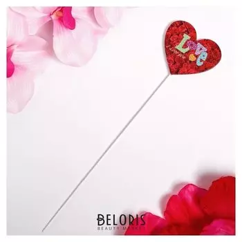 Декор на палочке «Сердечко» 0.4×6×25 см