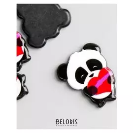 Декор пластик "Панда с сердечком" 3,2х2,5 см