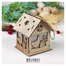 Декор с подсветкой "Праздничные курочки"