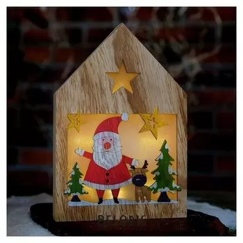 Декор с подсветкой "Сказка в домике" 2,2×15,5×22 см